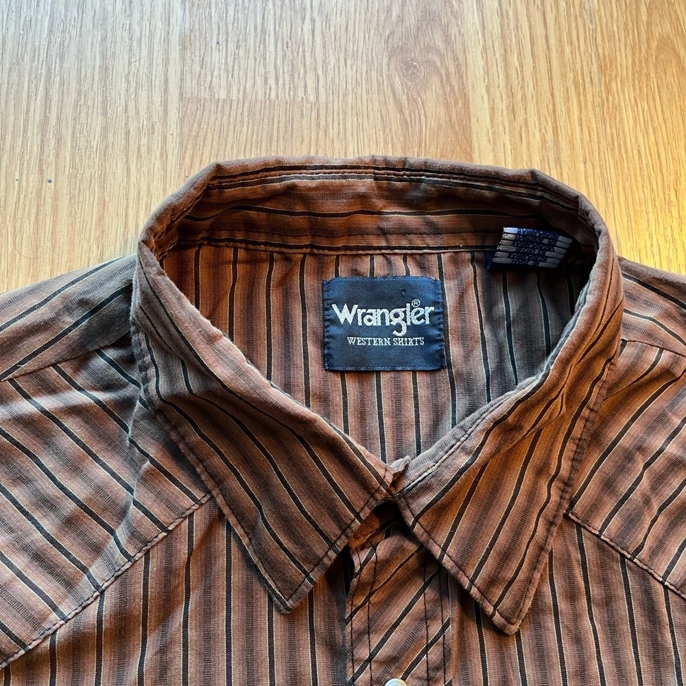 Wrangler Western Button Down Shirt Sleeve Shirt - Picture 5 of 10